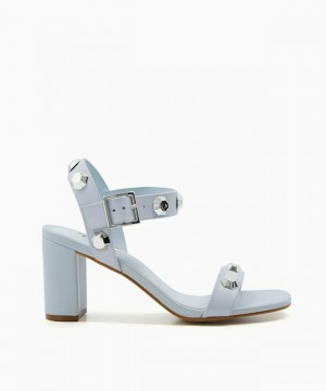 Dune London Manning Sandalen mit Absatz Damen Blau | 364-MJERAL