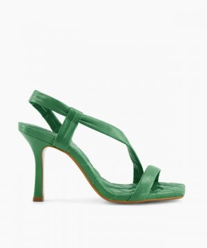 Dune London Marbled Sandalen mit Absatz Damen Grün | 954-KDCRIM