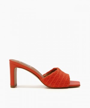 Dune London March Mules Damen Orange | 302-SZRAXC