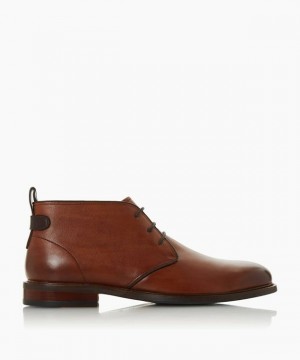 Dune London Marching Chukkastiefel Herren Braun | 802-NEDHVI