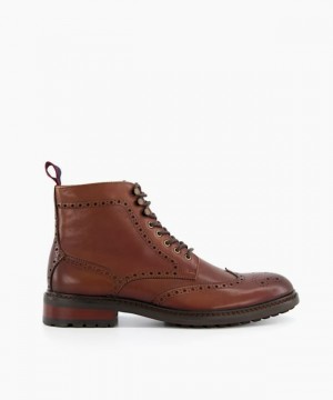 Dune London Masked Chukkastiefel Herren Braun | 459-MOSQXE