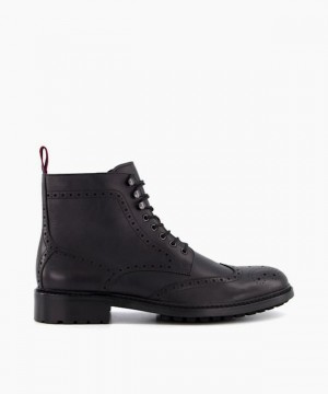 Dune London Masked Chukkastiefel Herren Schwarz | 534-UXVLPG