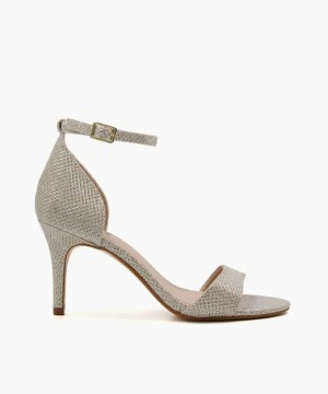 Dune London Mateo Sandalen mit Absatz Damen Weiß | 469-PEUJWB