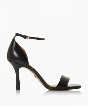 Dune London Meri T Sandalen mit Absatz Damen Schwarz | 356-LPGQYS