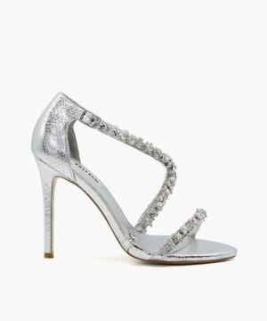 Dune London Mesmerised Sandalen mit Absatz Damen Schwarz | 403-ZNBCAG
