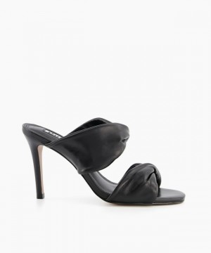 Dune London Mettle Mules Damen Schwarz | 510-ENXMZR