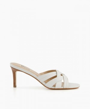 Dune London Millies Mules Damen Weiß | 823-MFVTGO