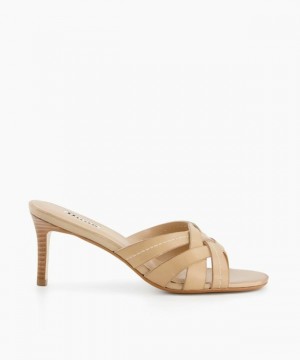 Dune London Millies Sandalen mit Absatz Damen Braun | 637-WUOXQI
