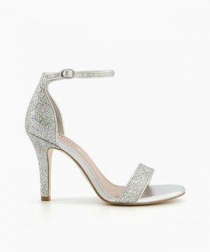 Dune London Minxy Sandalen mit Absatz Damen Weiß | 812-GPANLB