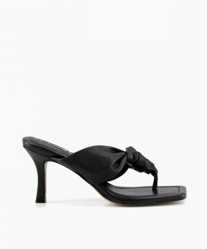 Dune London Mykonos Mules Damen Schwarz | 975-PWDKIR