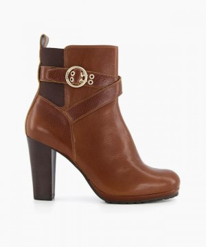 Dune London Oreana Stiefeletten Damen Braun | 324-PXTGVJ