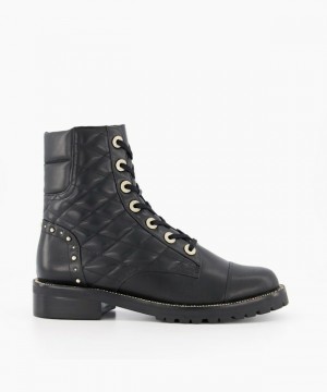 Dune London Pampas Stiefeletten Damen Schwarz | 216-ZFRHNE