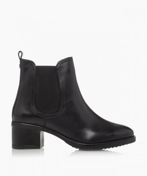 Dune London Parker Chelsea Stiefel Damen Schwarz | 367-GEMVXN
