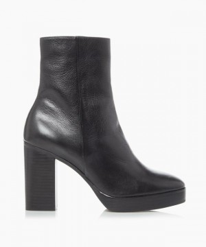 Dune London Pella Stiefeletten Damen Schwarz | 594-AQSZFB