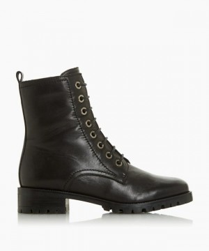 Dune London Prestone Stiefeletten Damen Schwarz | 154-OBPXIR
