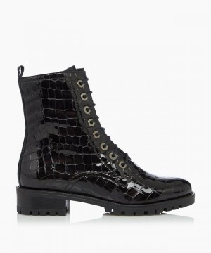 Dune London Prestone Stiefeletten Damen Schwarz | 261-MTVSDK