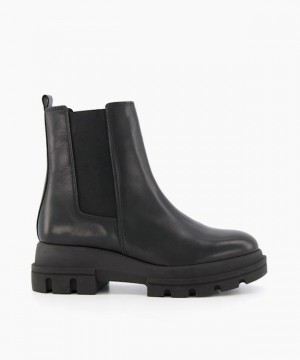 Dune London Provenses Chelsea Stiefel Damen Schwarz | 703-EJDWNF
