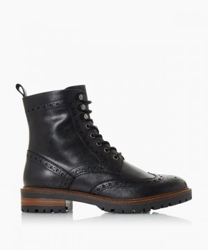 Dune London Purely T Stiefeletten Damen Schwarz | 541-VAQLGN