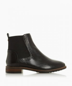 Dune London Quant Chelsea Stiefel Damen Schwarz | 136-LGZVOX