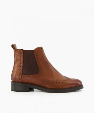 Dune London Quest Chelsea Stiefel Damen Braun | 487-FZXVUY
