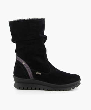 Dune London Rafikii Wadenstiefel Damen Schwarz | 614-UCKPBH
