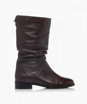 Dune London Rosalindas Wadenstiefel Damen Braun | 348-TFOQHG