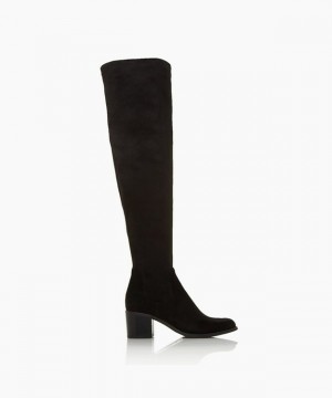 Dune London Sander T Overknee Stiefel Damen Schwarz | 370-NOJXRI