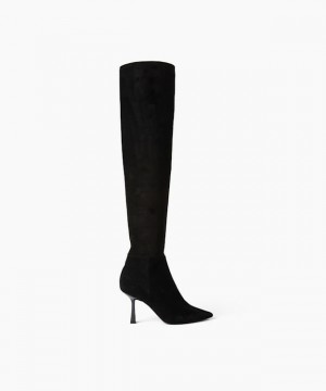 Dune London Sibella Kniehohe Stiefel Damen Schwarz | 842-NZXLIF