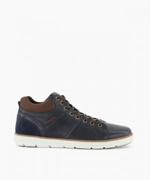 Dune London Stakes Sneakers Herren Blau | 145-RLZHTQ