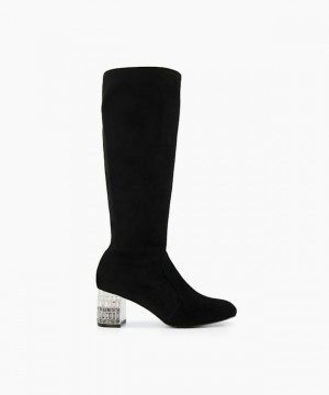 Dune London Stargazer Kniehohe Stiefel Damen Schwarz | 915-NRJQCZ