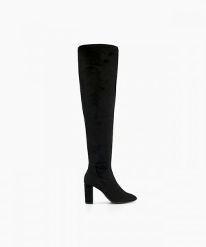 Dune London Syrell Kniehohe Stiefel Damen Schwarz | 682-LJEOCA