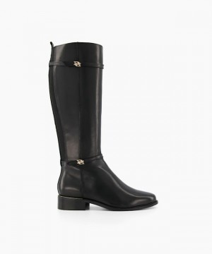 Dune London Tap Kniehohe Stiefel Damen Schwarz | 801-SNVYEH