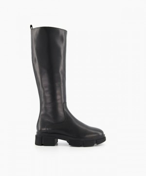 Dune London Tapioca Kniehohe Stiefel Damen Schwarz | 072-EVTLNQ