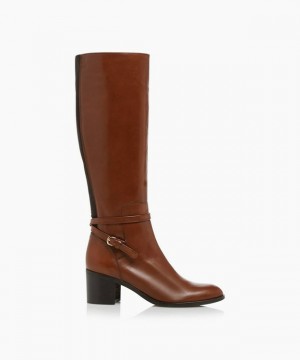 Dune London Taxi Kniehohe Stiefel Damen Braun | 540-PHKECO