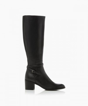 Dune London Taxi Kniehohe Stiefel Damen Schwarz | 601-LNAFOK