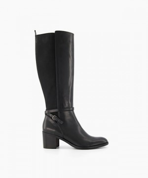 Dune London Taxie Kniehohe Stiefel Damen Schwarz | 924-WSPKNV