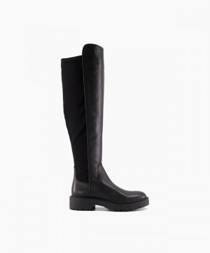 Dune London Tella Kniehohe Stiefel Damen Schwarz | 189-WFJPHI