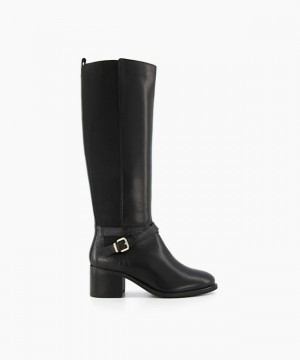 Dune London Tildings Kniehohe Stiefel Damen Schwarz | 926-BERYMJ