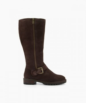 Dune London Trafalgar Kniehohe Stiefel Damen Braun | 156-RXPBVY