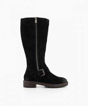 Dune London Trafalgar Kniehohe Stiefel Damen Schwarz | 695-IHZQDR