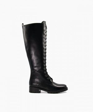 Dune London Traile Kniehohe Stiefel Damen Schwarz | 654-TXRPCD