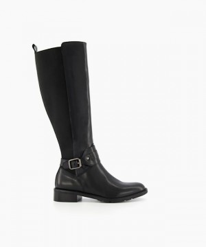 Dune London Treasury Kniehohe Stiefel Damen Schwarz | 238-LXOSYA