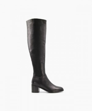Dune London Trinny Kniehohe Stiefel Damen Schwarz | 689-WPRLKZ
